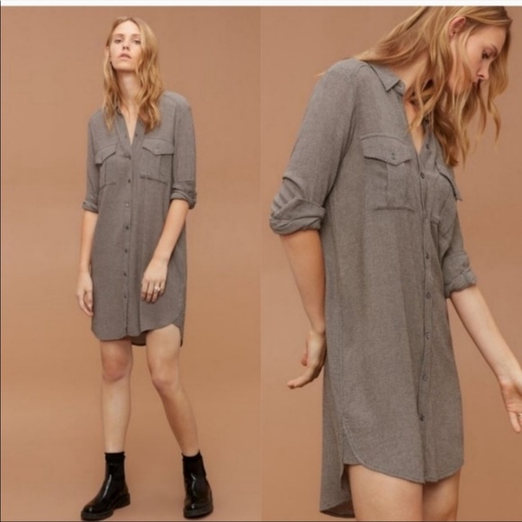 NWT Aritzia Wilfred Free Veronica Shirt Dress - Picture 6 of 6